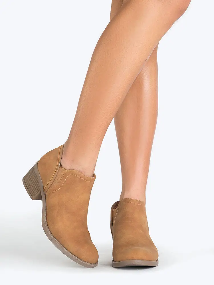 Low Heel Ankle Bootie