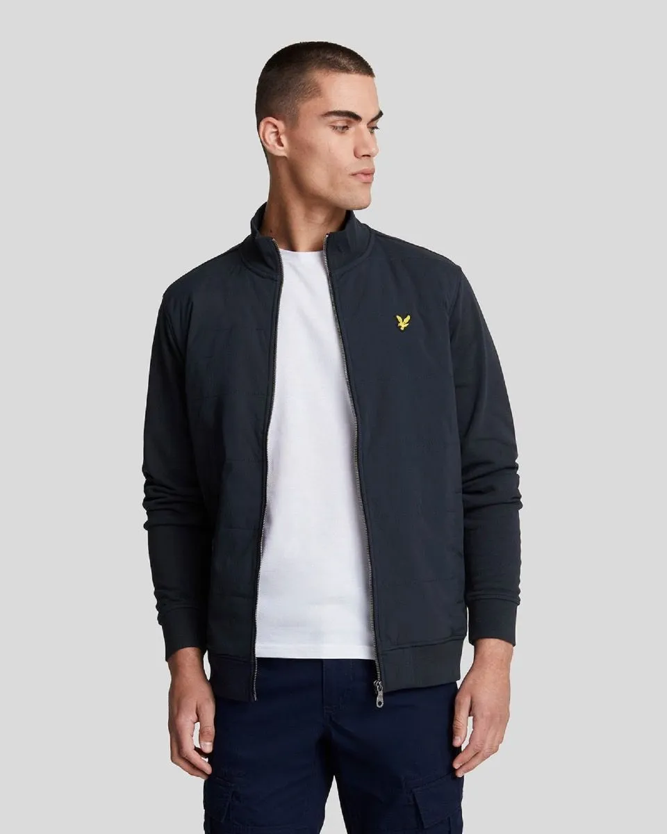 Lyle & Scott Hybrid Baffled Track Jacket Dark Navy