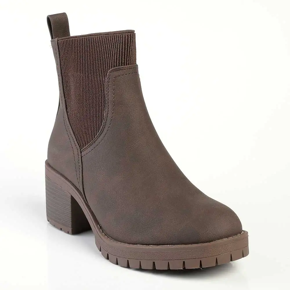 Madison Ella Chunky Ankle Boot - Chocolate