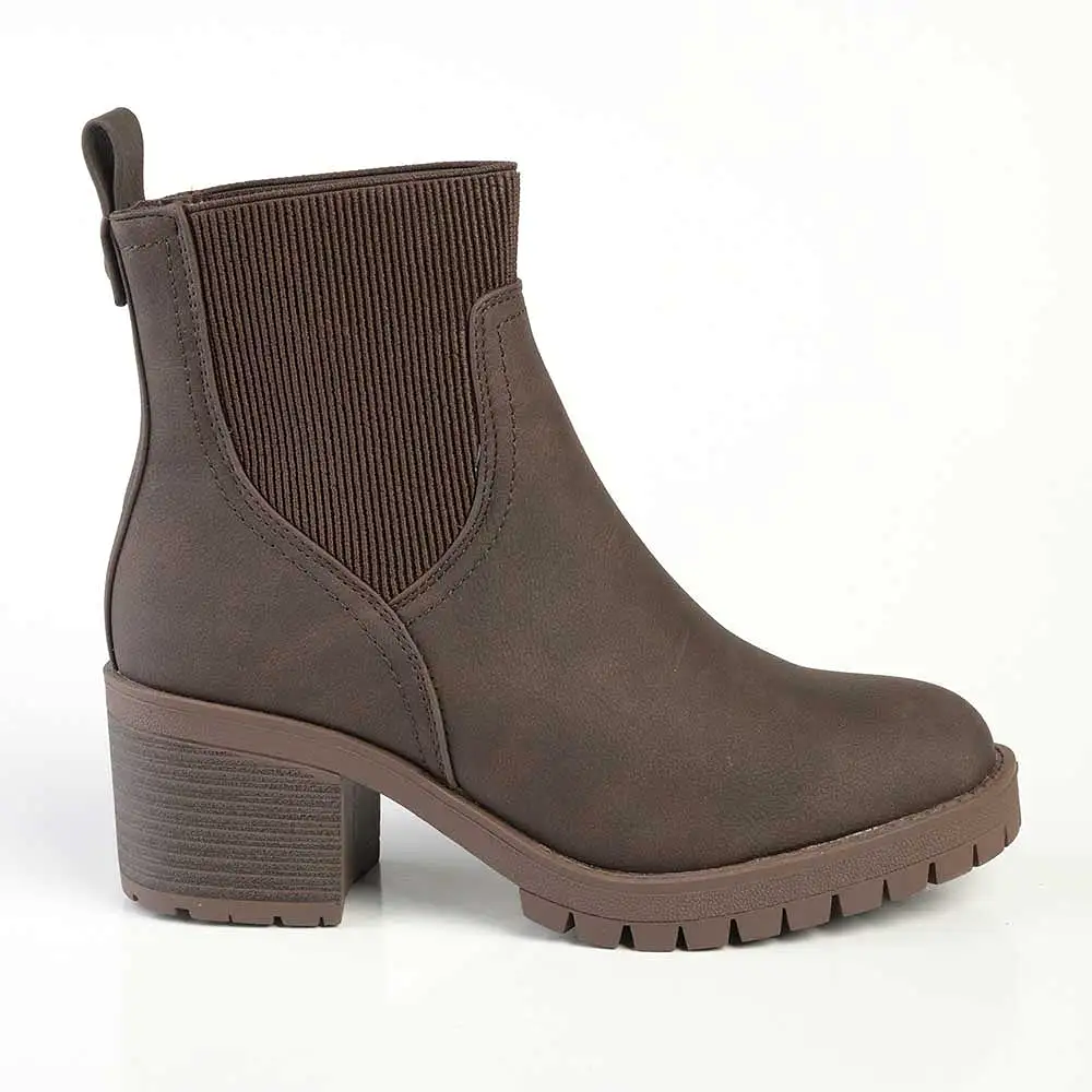 Madison Ella Chunky Ankle Boot - Chocolate