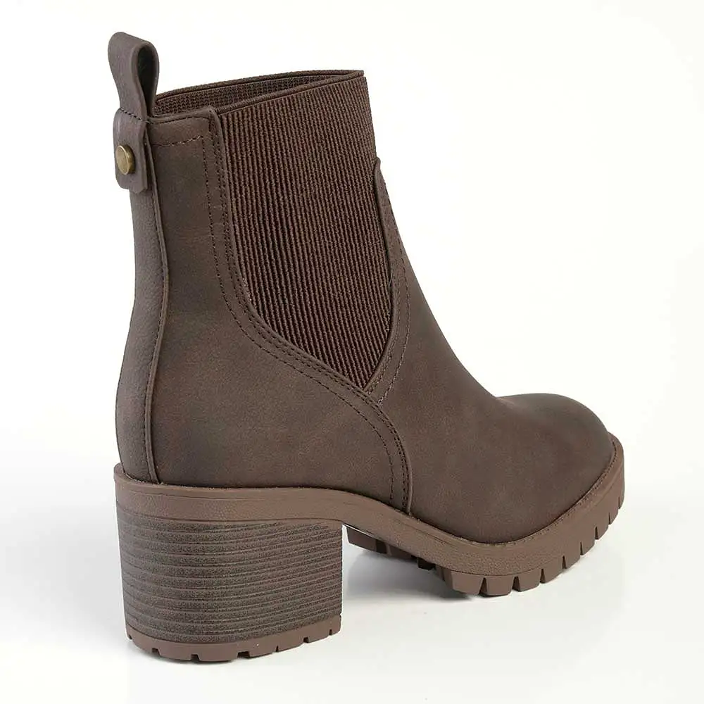 Madison Ella Chunky Ankle Boot - Chocolate