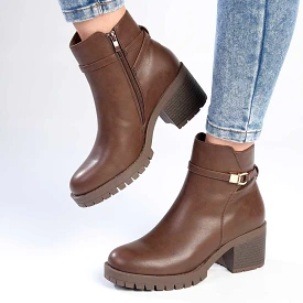 Madison Farah Gusset Side Strap Ankle Boot - Brown