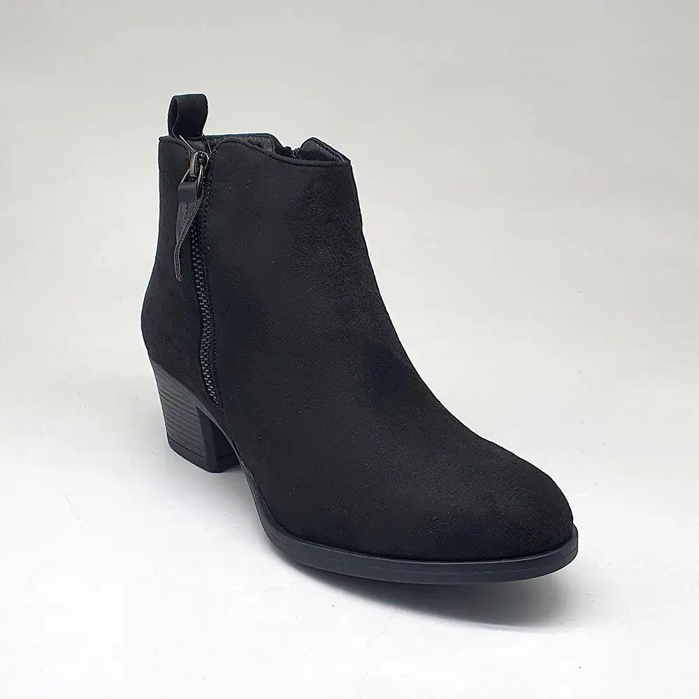 Madison Fay Gusset Side Zip Ankle Boot - Black