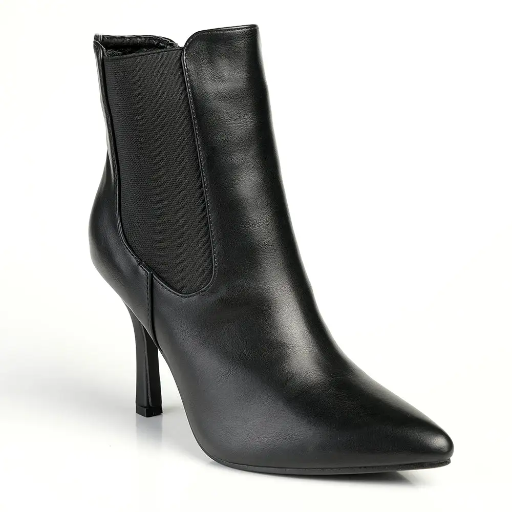 Madison Fritz Chelsea HourGlass Heel Ankle Boot - Black