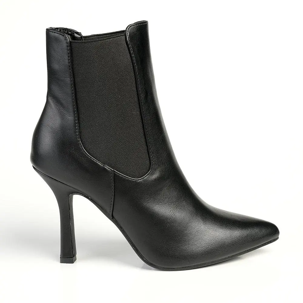 Madison Fritz Chelsea HourGlass Heel Ankle Boot - Black