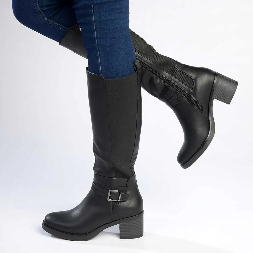 Madison Gabriella Long Boots - Black