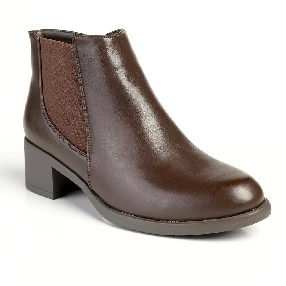 Madison Gusset Chelsea Ankle Boot - Chocolate