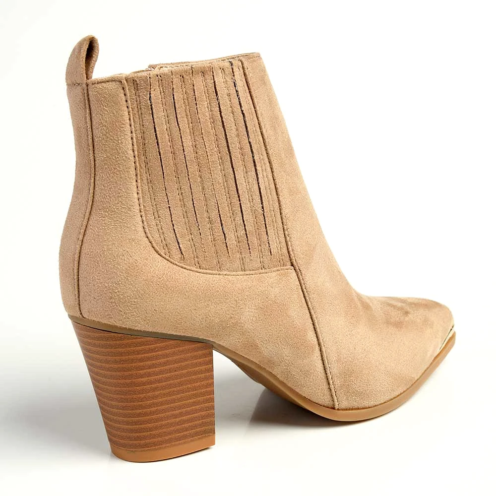 Madison Gusset Fiona Ankle Boot - Taupe