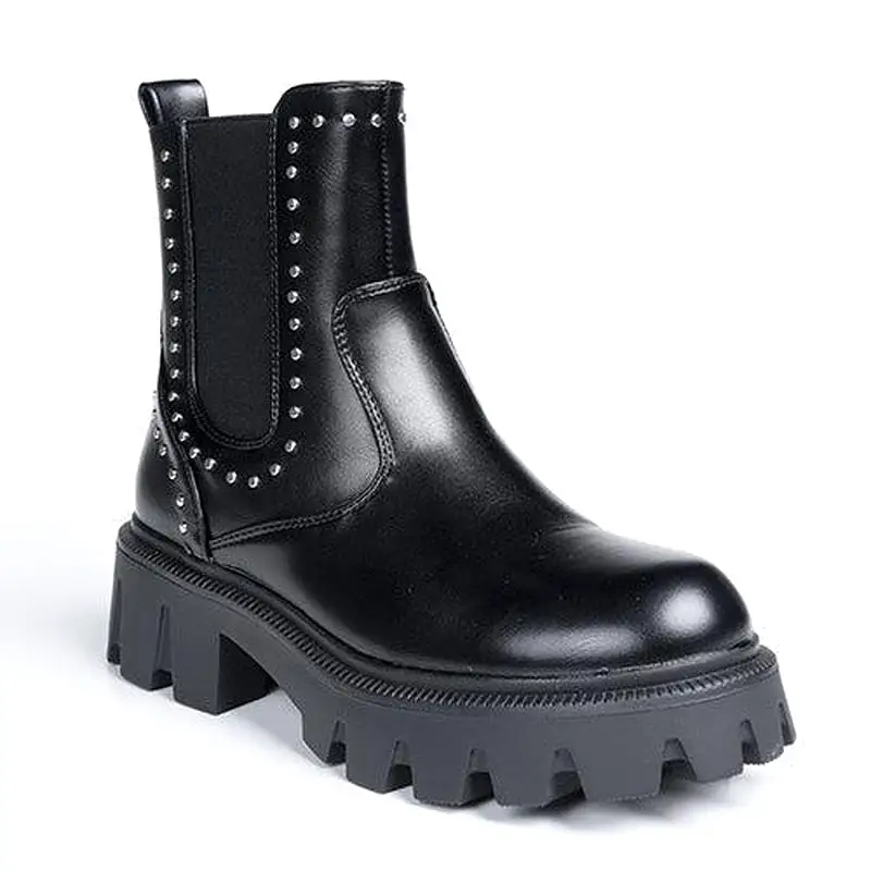 Madison Kika Studded Gusset Boot - Black