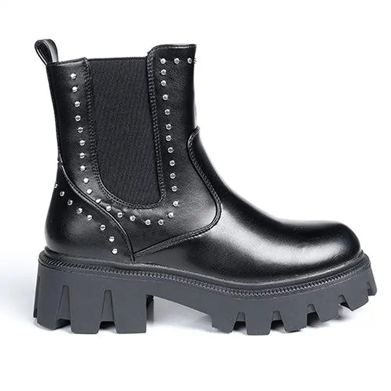 Madison Kika Studded Gusset Boot - Black