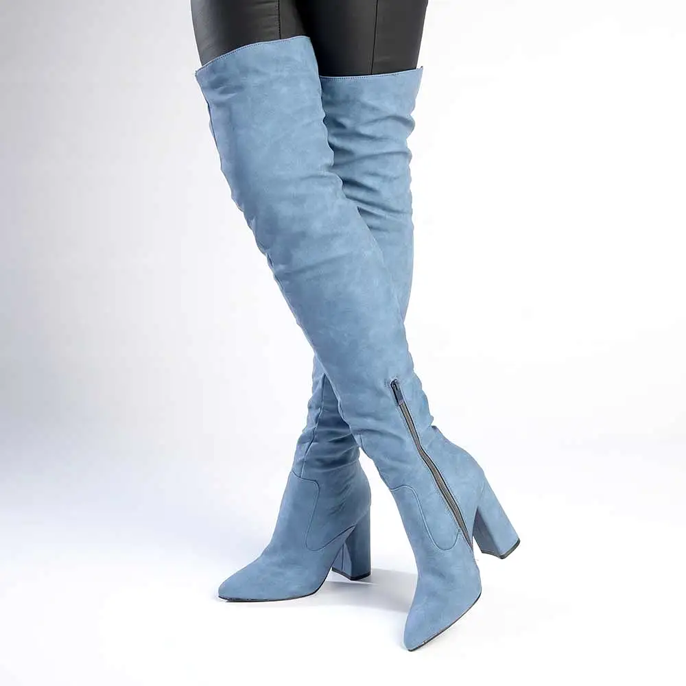 Madison Portia Long Boots - Denim