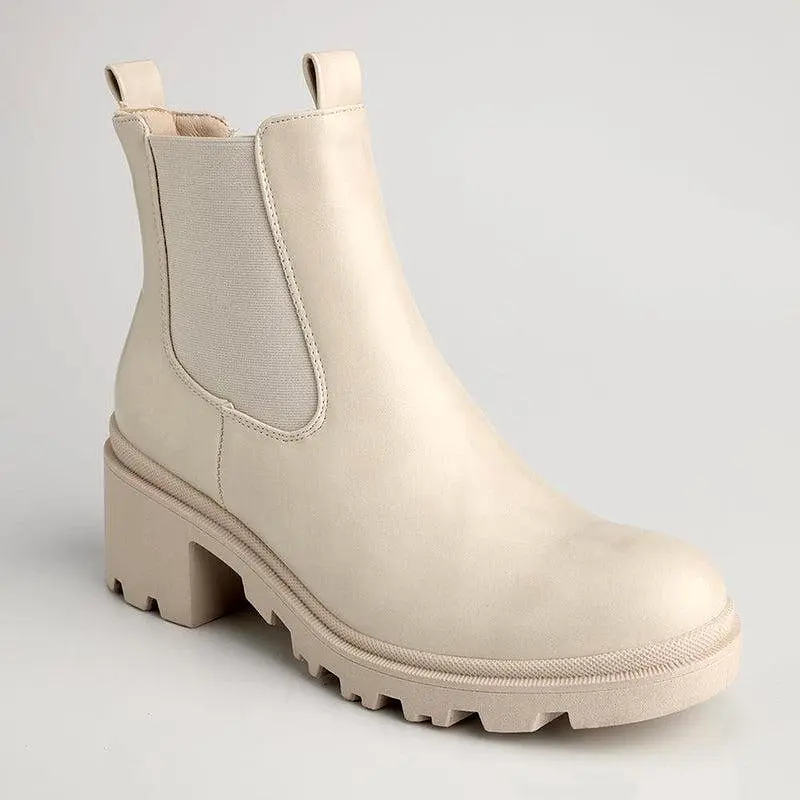 Madison Shante II Chunky Fashion Boot - Light Beige