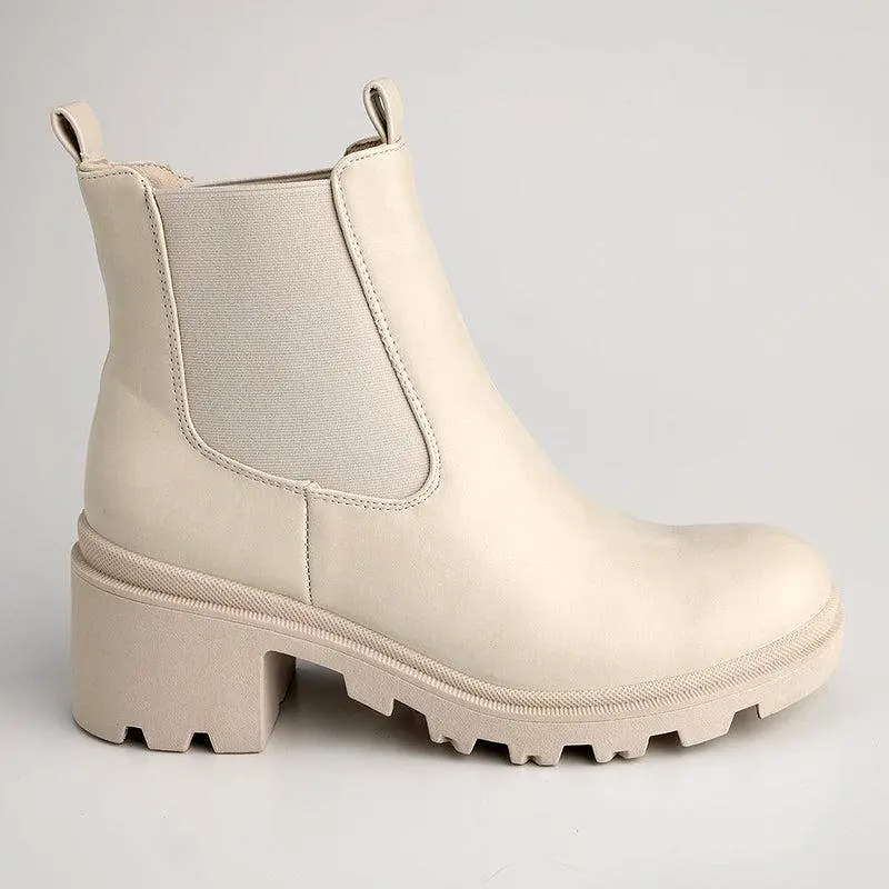 Madison Shante II Chunky Fashion Boot - Light Beige