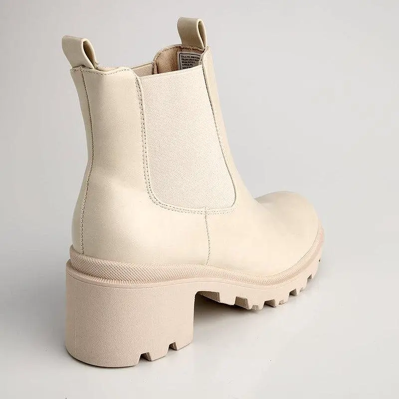 Madison Shante II Chunky Fashion Boot - Light Beige