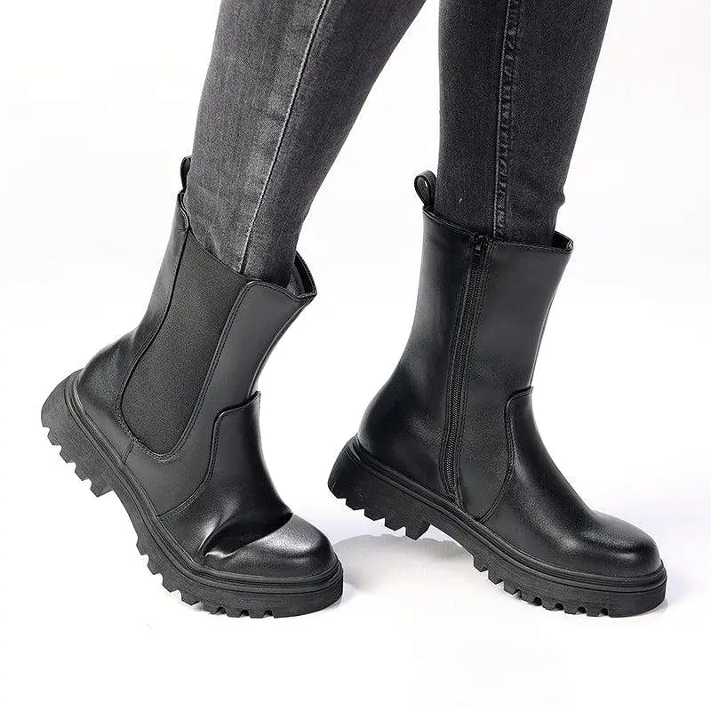 Madison Stacy Chunky Gusset Boot - Black