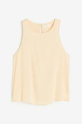 MAMA Satin nursing top - Round neck - Short sleeve - Pale yellow - Ladies | H&M GB