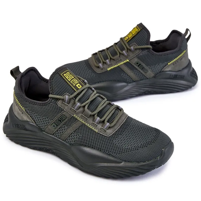 Men's Sport Shoes Memory Foam Big Star KK174256 Khaki green