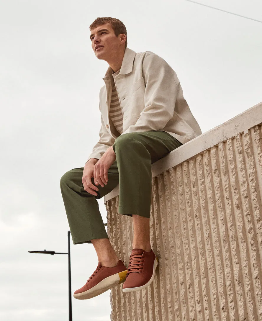 Men's KNX Leather Sneaker  |  Tortoise Shell/Plaza Taupe