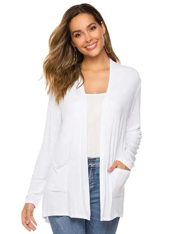 Mid-Length  Women Cardigan Sweater