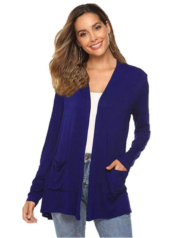 Mid-Length  Women Cardigan Sweater