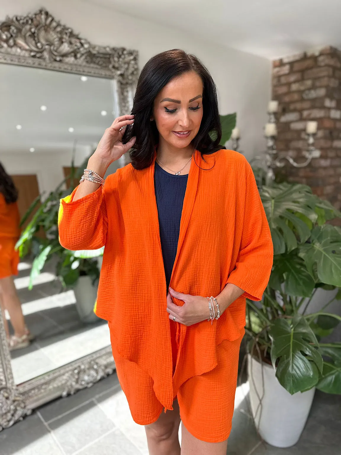 Orange Bubble Cotton Jacket