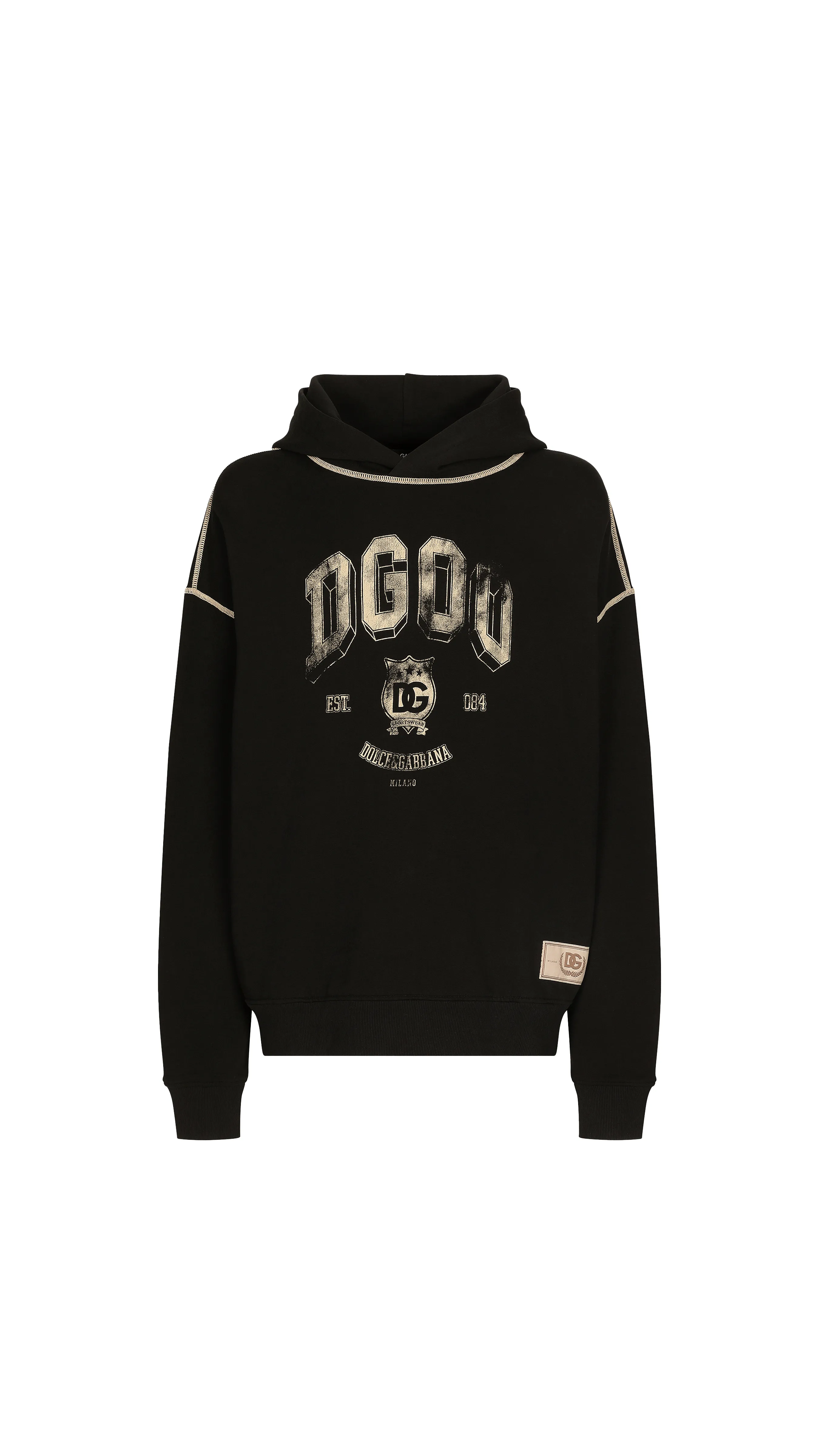 Oversize Hoodie With Logo - Black