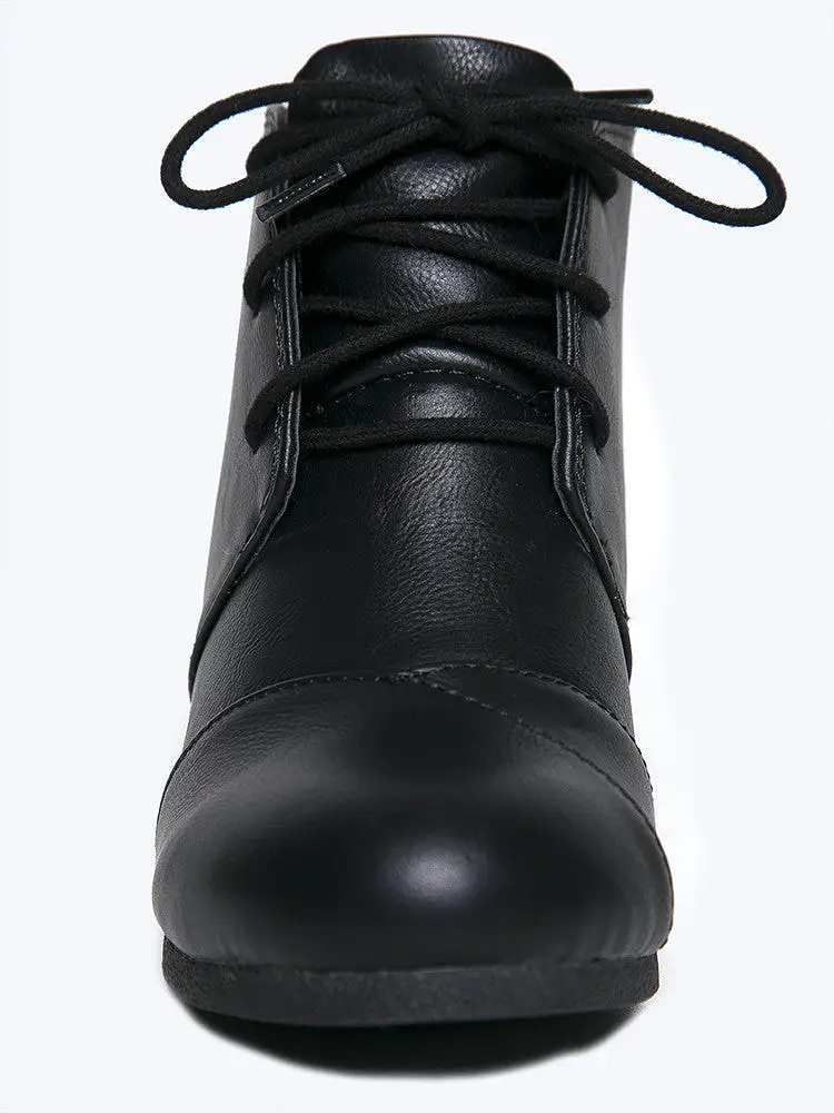 Oxford Wedge Lace-Up Bootie