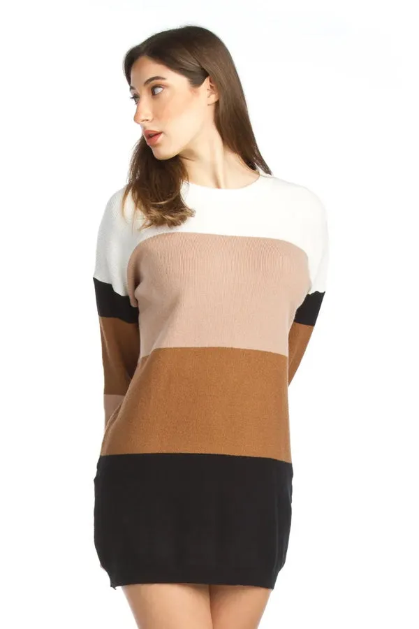 Papillon Colour Block Sweater Dress