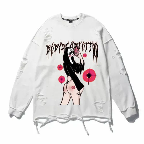 PIN ME DOWN DISTRESSED SWEATER