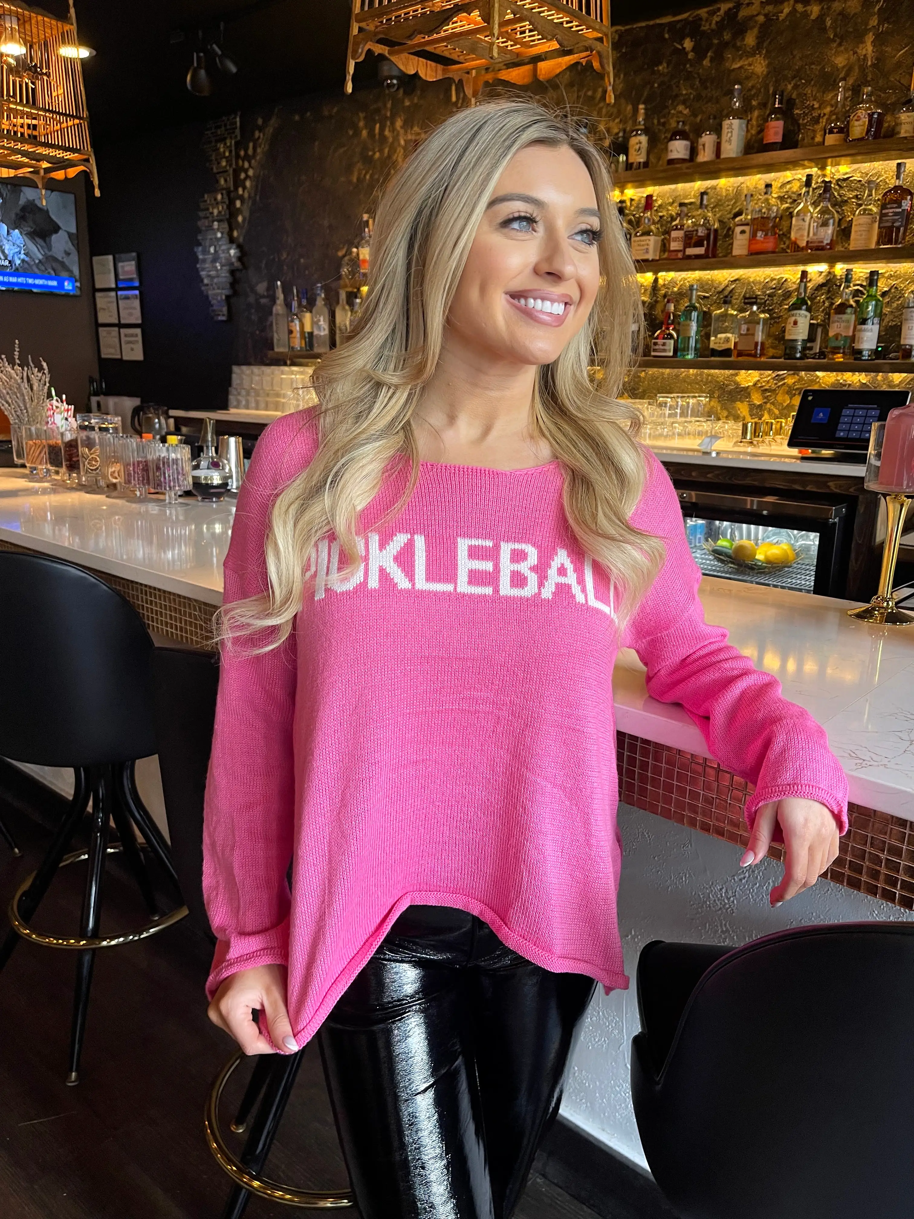 Pink Pickleball Sweater