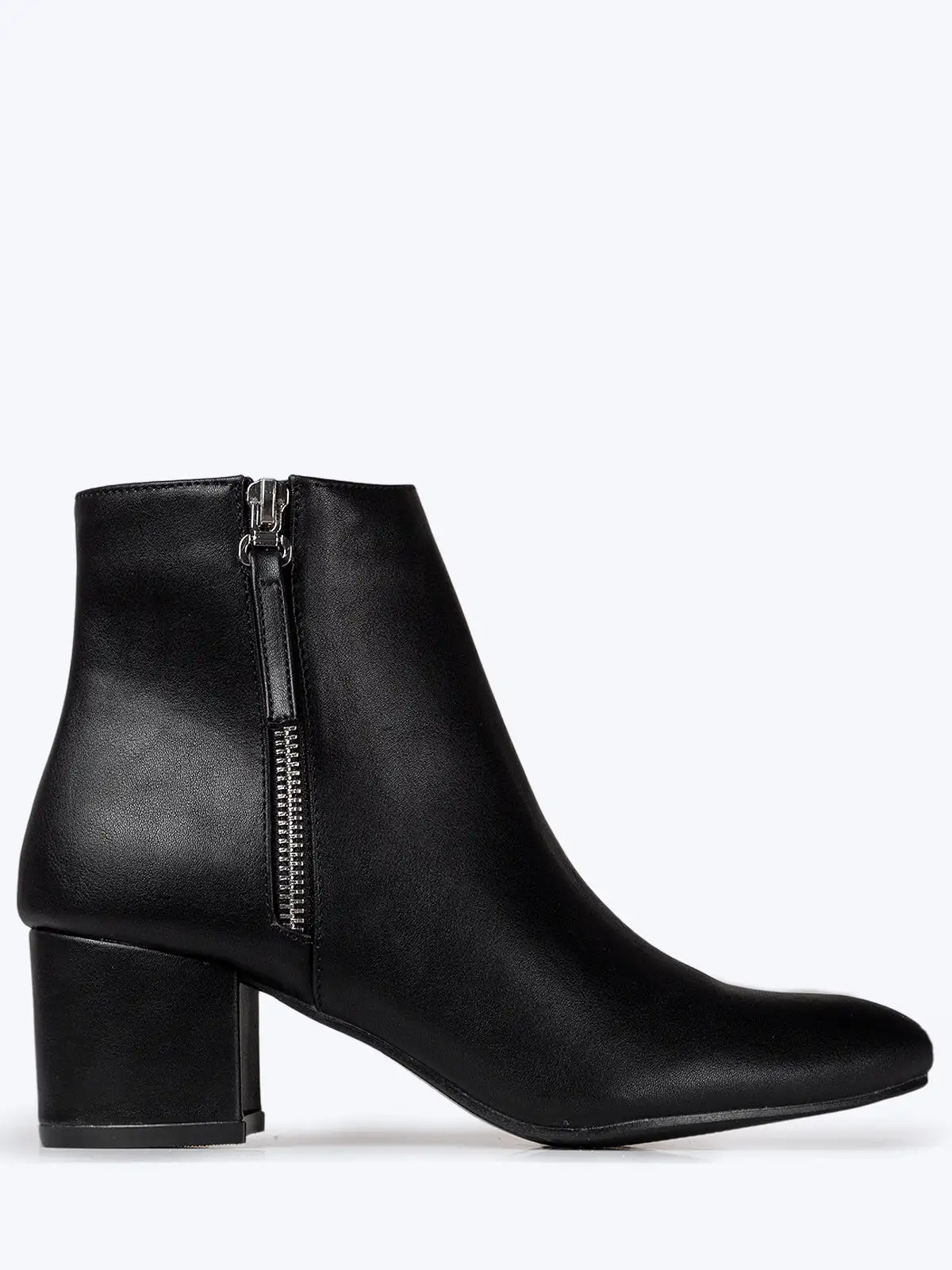 Pointed Toe Zip Ankle Boots