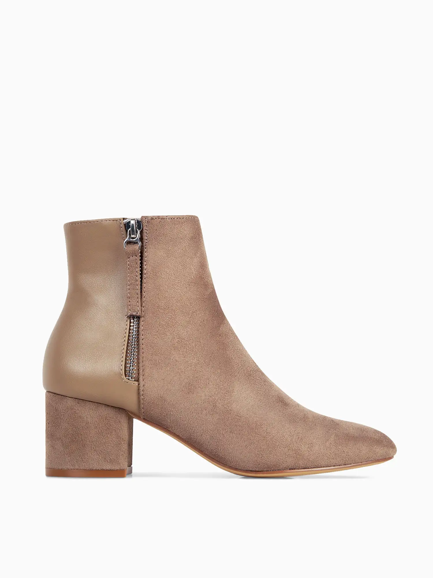 Pointed Toe Zip Ankle Boots