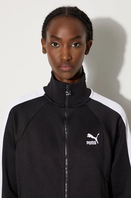 Puma sweatshirt Iconic T7 Track Jacket women's black color 627994