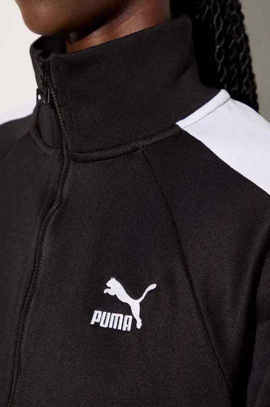 Puma sweatshirt Iconic T7 Track Jacket women's black color 627994