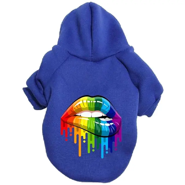 Rainbow Mouth Dog Hoodie