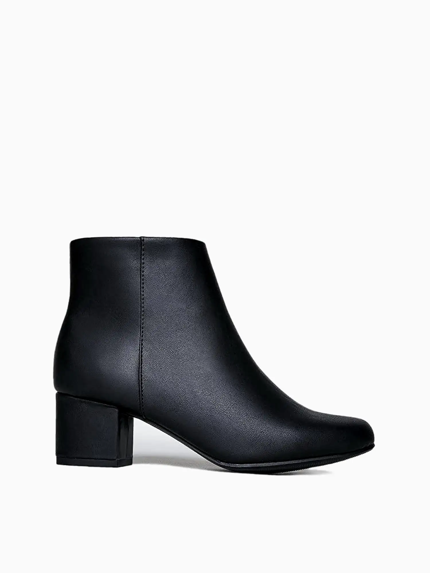 Round Toe Zip Ankle Boots