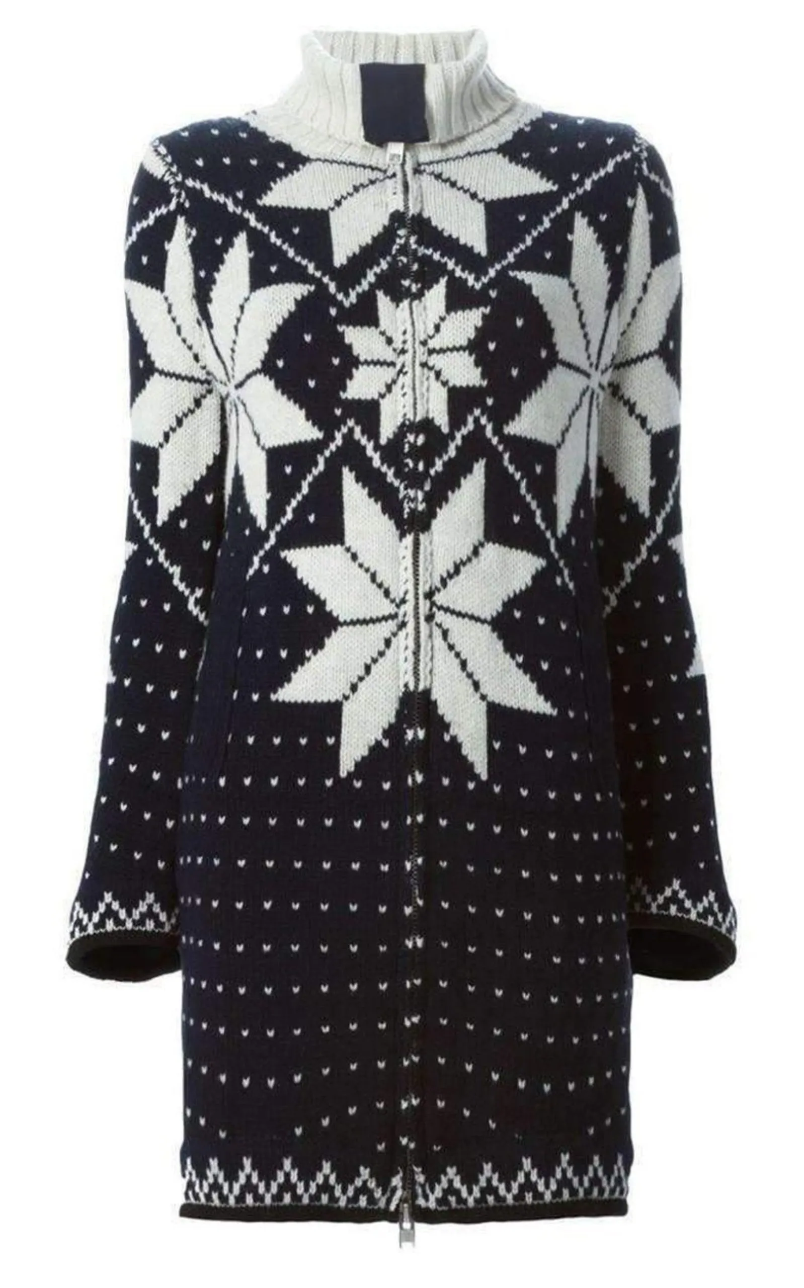 sacai  |Luck Jacquard Long Cardigan Coat