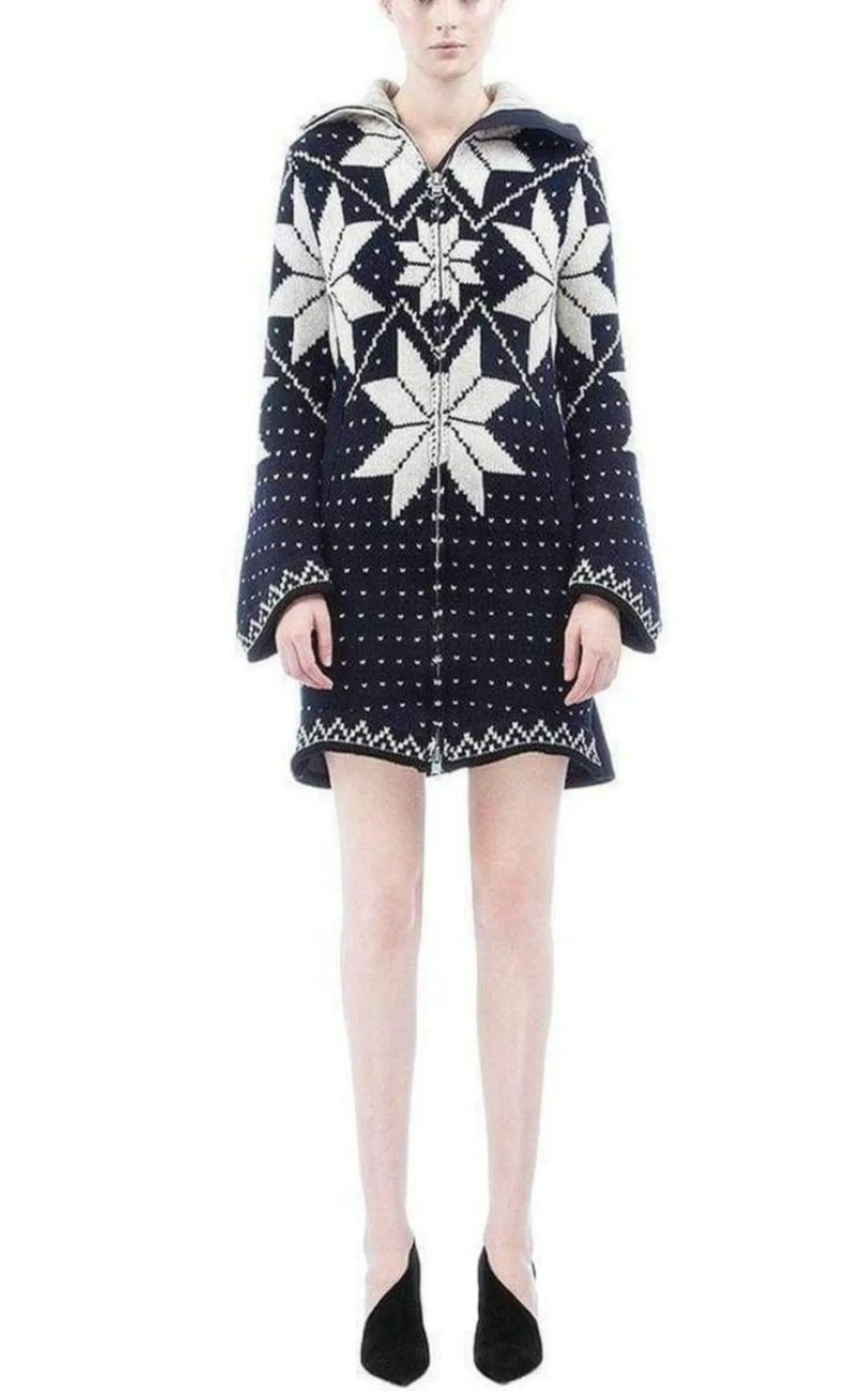 sacai  |Luck Jacquard Long Cardigan Coat