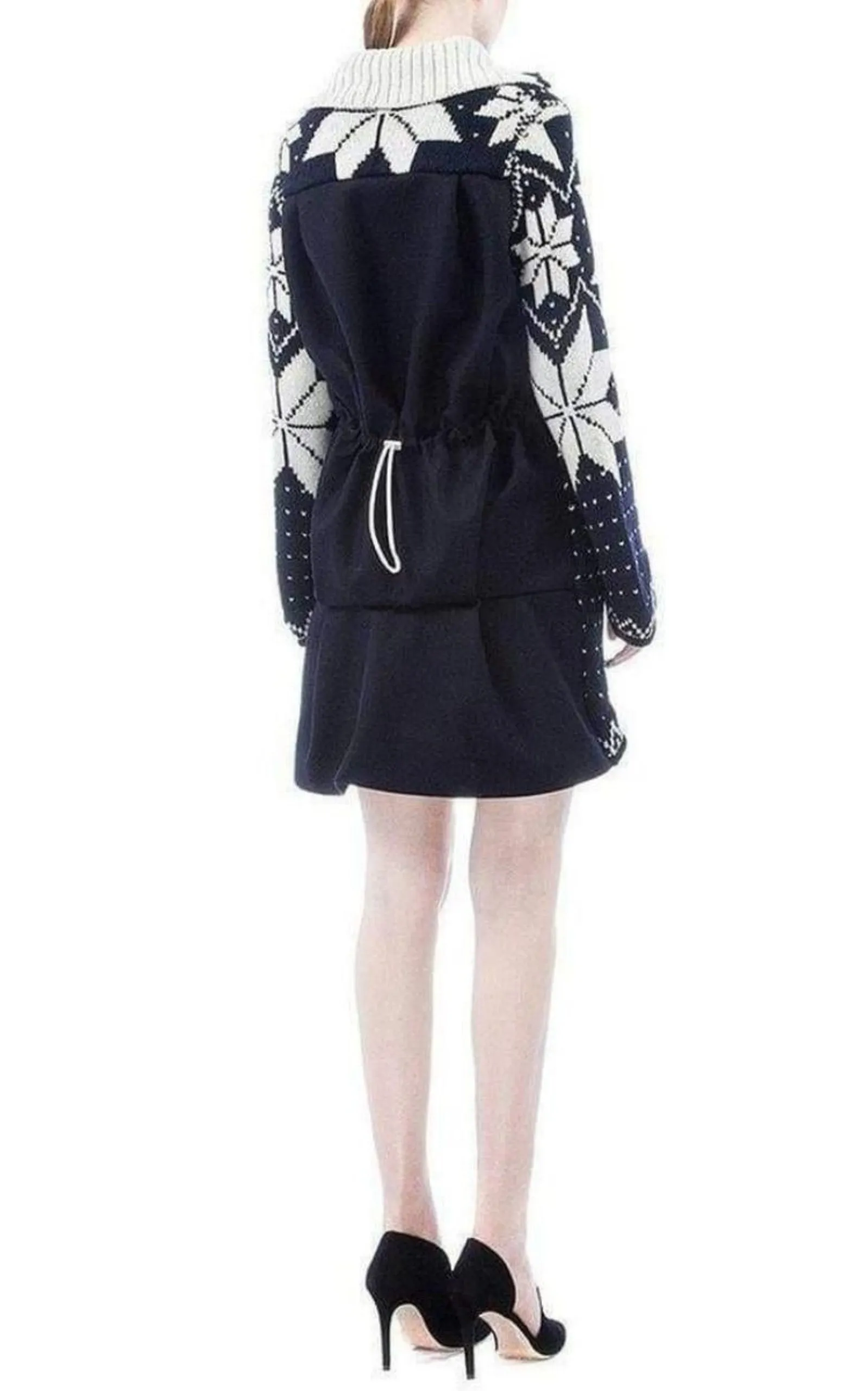 sacai  |Luck Jacquard Long Cardigan Coat