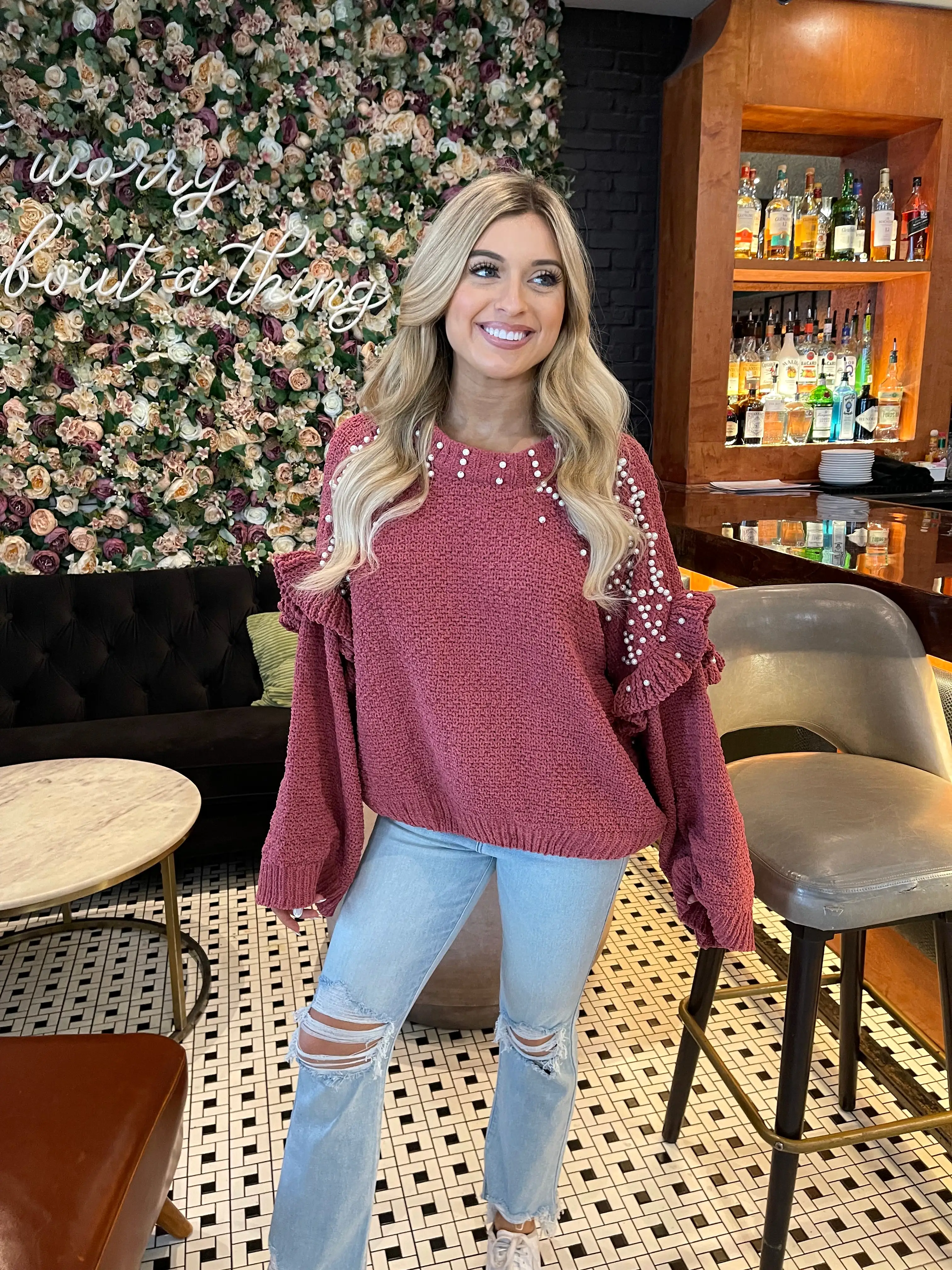 Sangria Pearl Sweater