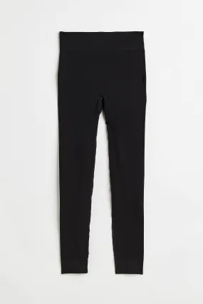 Seamless leggings - High waist - Long - Black - Ladies | H&M GB