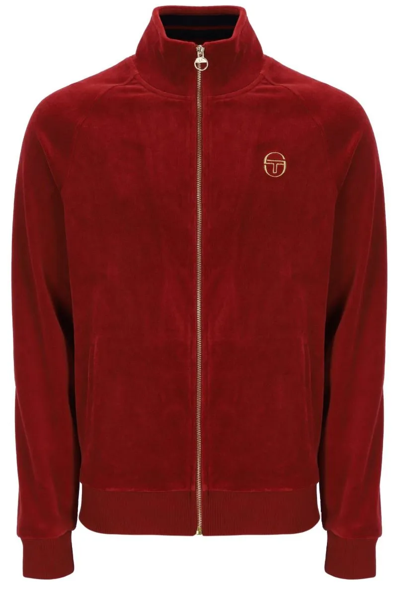 Sergio Tacchini Court Velour Track Jacket Sun Dried Tomato