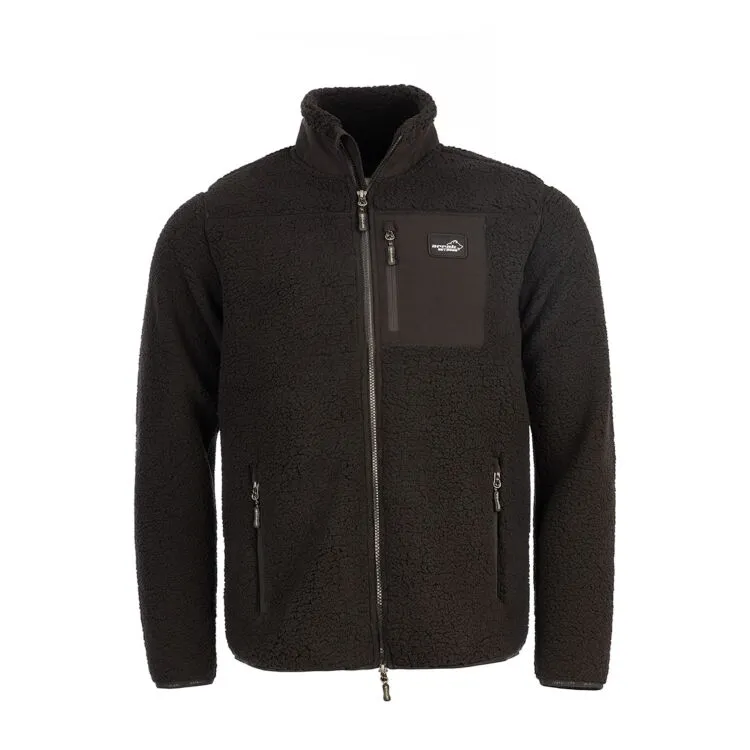 Sherpa Fleece Jacket Men Black