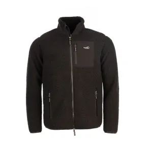 Sherpa Fleece Jacket Men Black