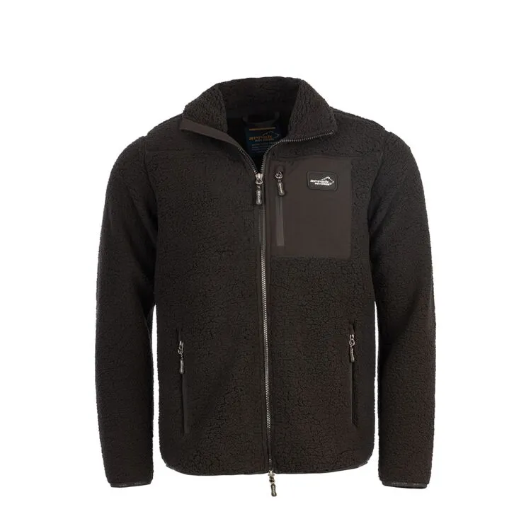 Sherpa Fleece Jacket Men Black