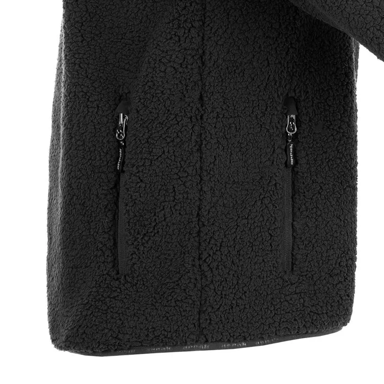 Sherpa Fleece Jacket Men Black