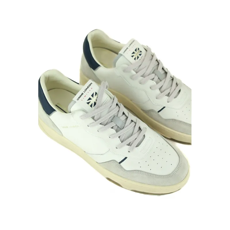 SNEAKERS UOMO IN PELLE, BIANCO