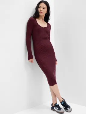 Sweetheart Sweater Midi Dress