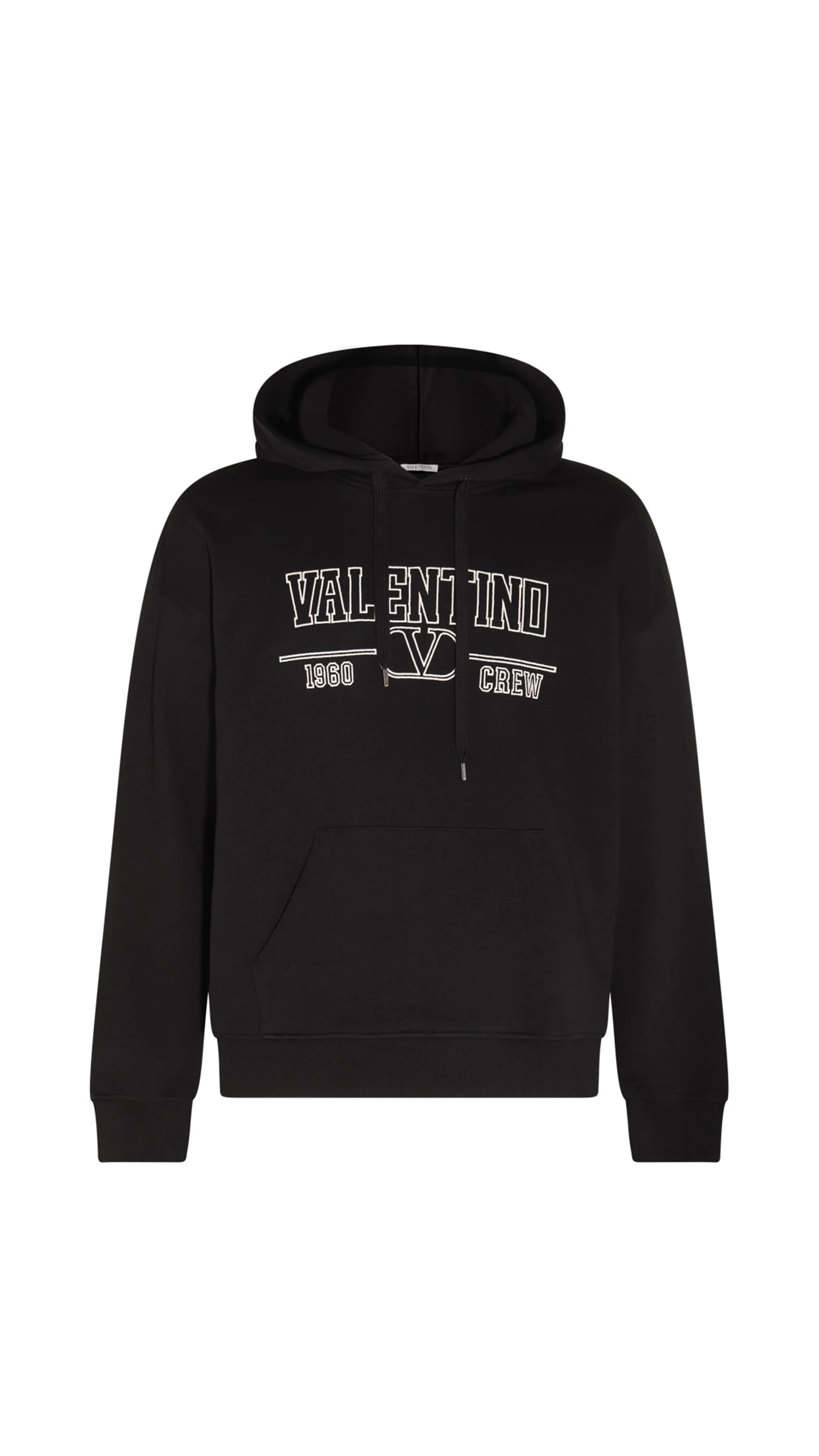 Vlogo Crew Hoodie - Black/White