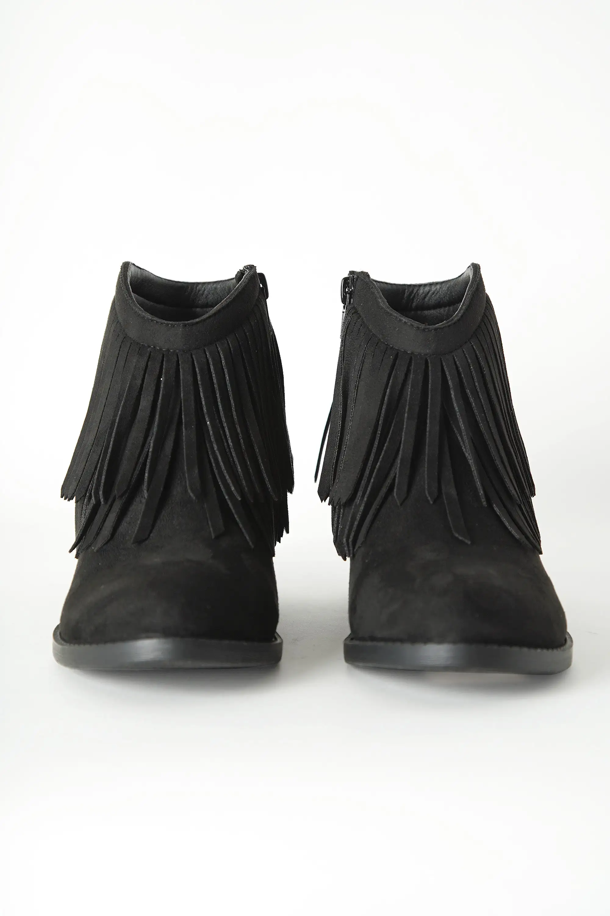 Western Fringe Ankle Boots